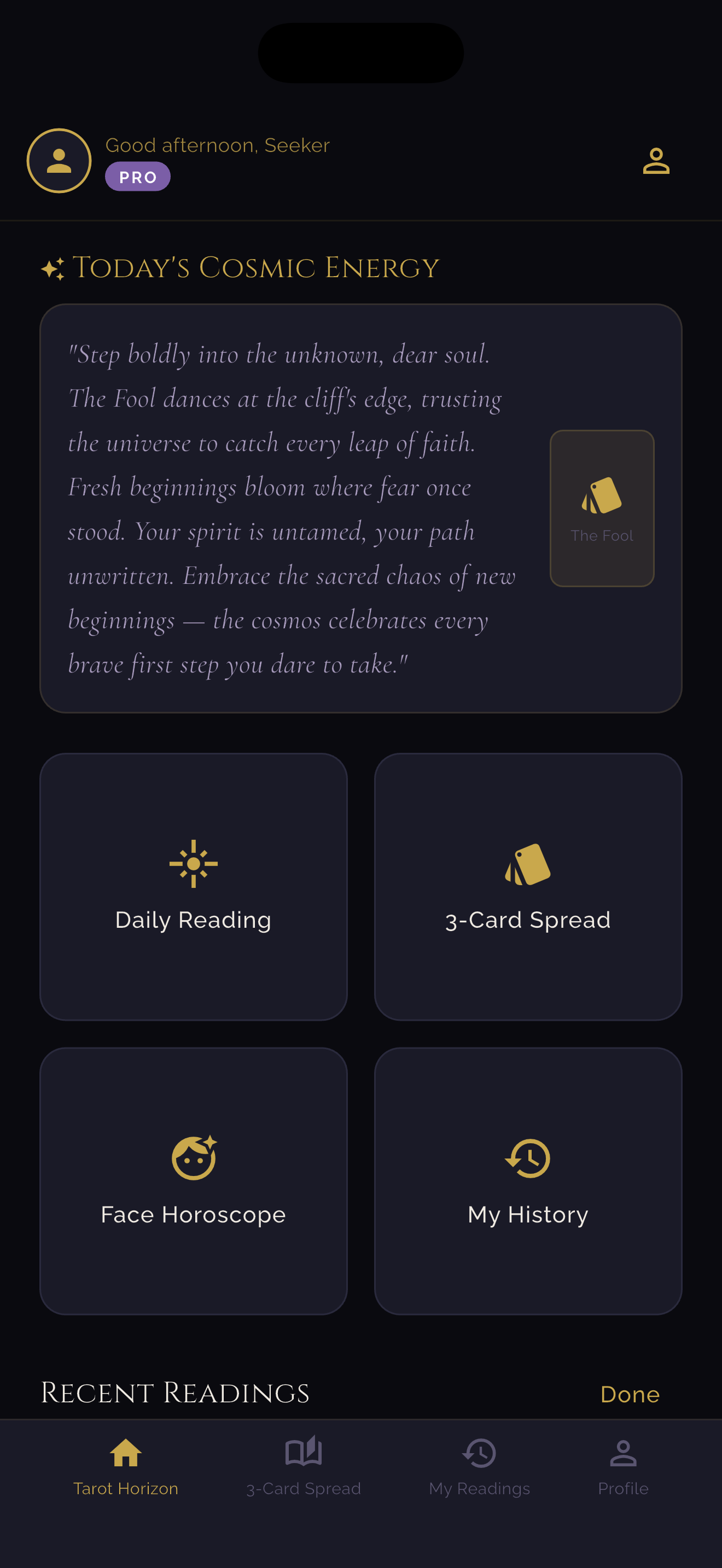 Tarot Horizontal Screenshot 1